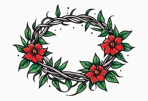 crown of thorns
old school vintage simple traditional design 



bold color simple tattoo idea
