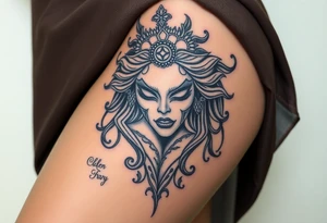 Queen, scary, pretty tattoo idea