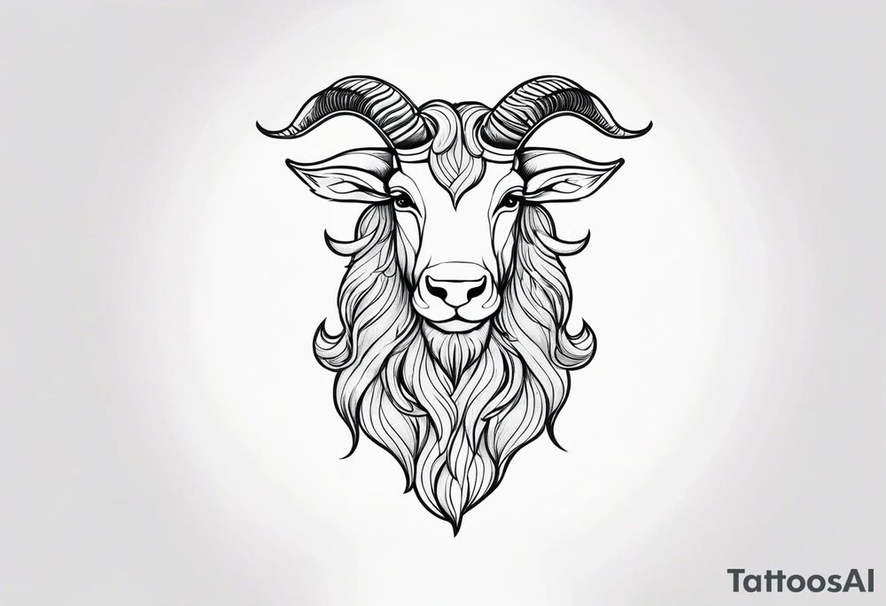 capricorn with beard tattoo idea