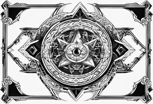 Cyber sigil with the name krah tattoo idea