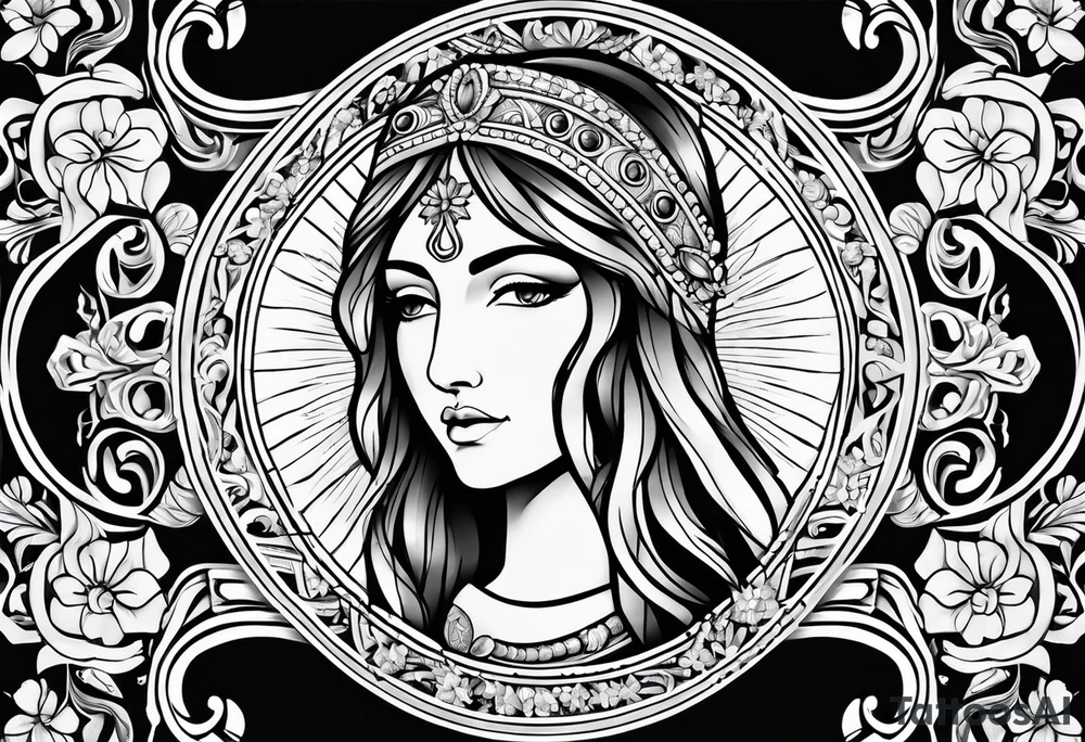 Hippy virgo tattoo idea