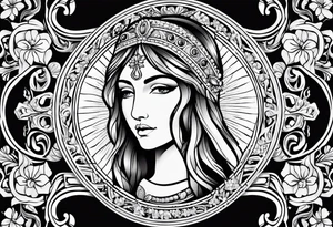 Hippy virgo tattoo idea