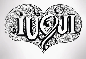 I love you tattoo idea