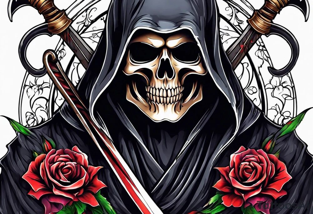 grim reaper tattoo idea