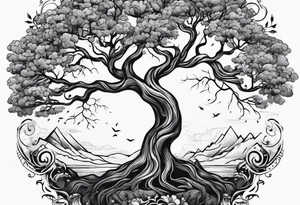 Tree without leaves tattoo idea