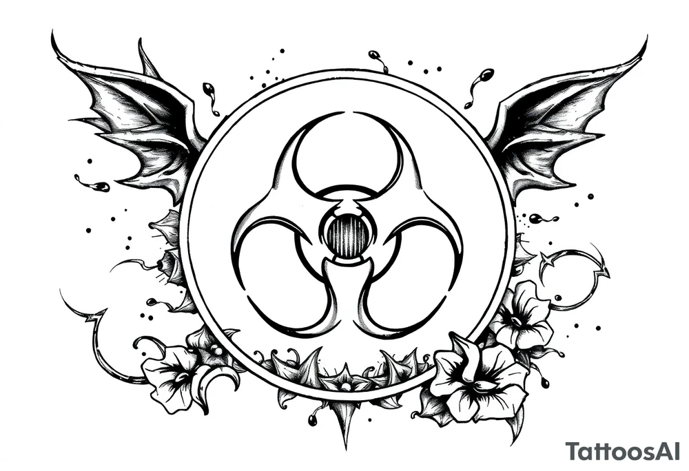 Contagion sign imwith toxic spill behind tattoo idea