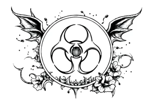 Contagion sign imwith toxic spill behind tattoo idea