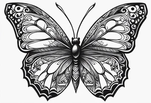 A night butterfly tattoo idea