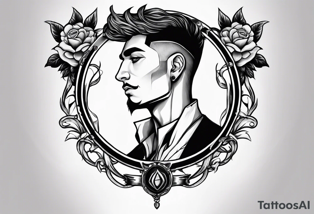 Neo traditional hanged man tattoo idea