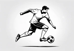 MAN PLAYING FOOTBALL tattoo idea