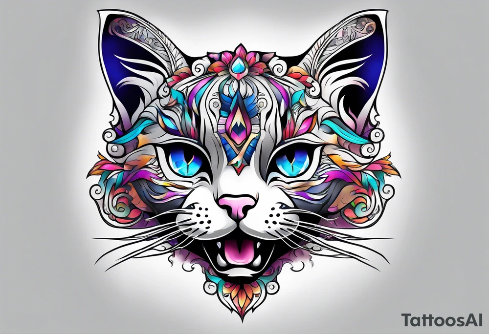 Cat big yes tattoo idea