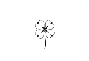 Lucky 4-leaf clover tattoo idea