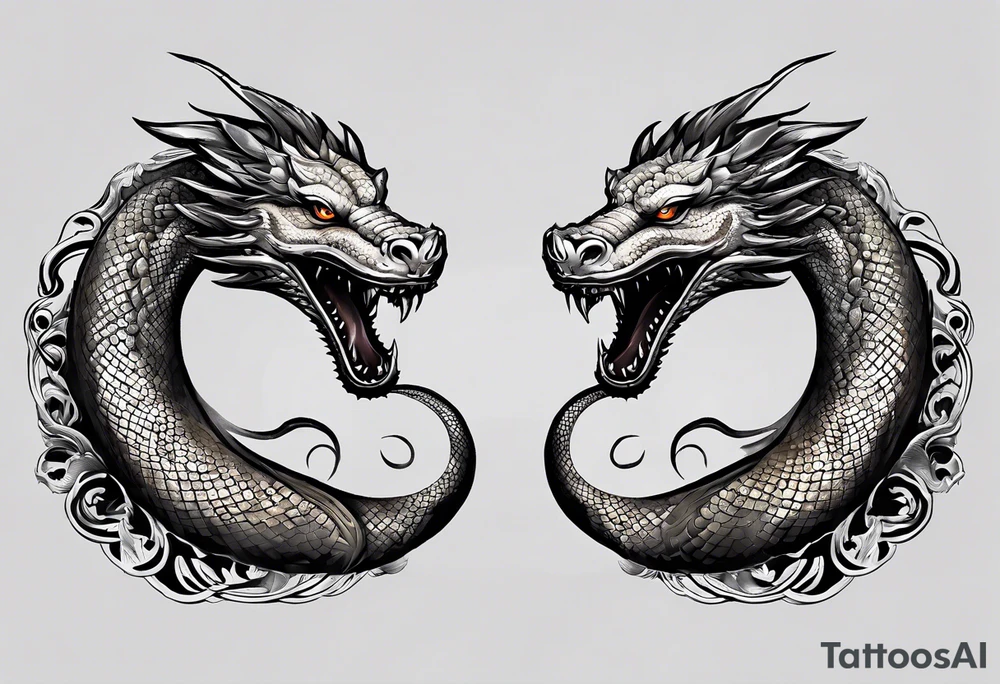 a Sleeve tattoo Jörmungandr the World Serpent, as depicted in God of War. tattoo idea