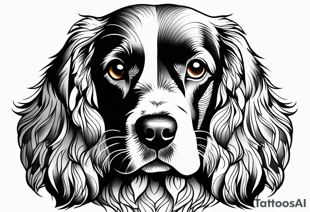 Amerikansk Cocker spaniel tattoo idea