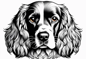 Amerikansk Cocker spaniel tattoo idea