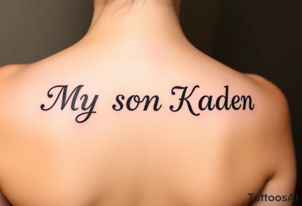 My son Kaden tattoo idea