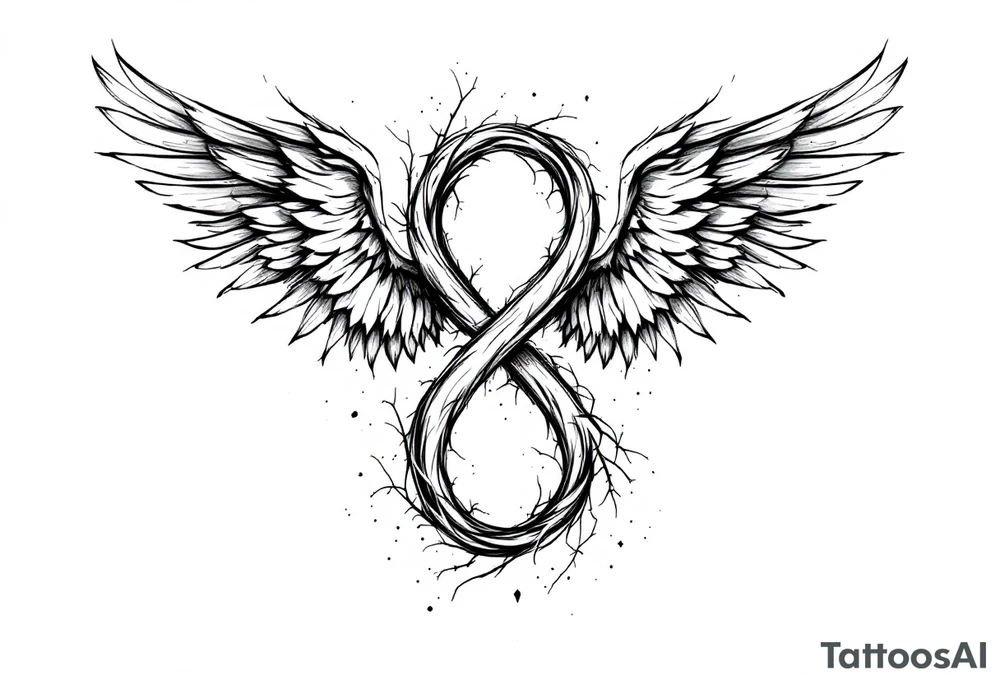 Infinity Loop made of wings tattoo idea