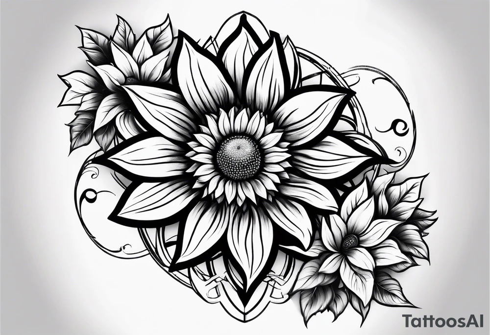 infinity symbol with Sunflower 
I tattoo idea