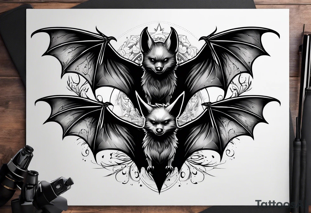3 bats tattoo idea