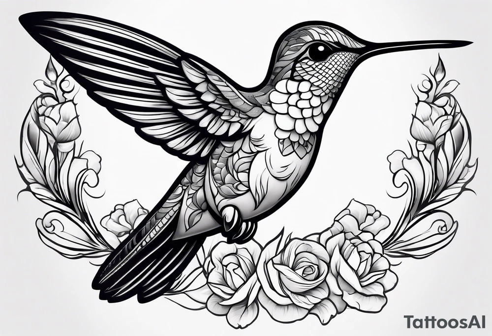 hummingbird tattoo idea