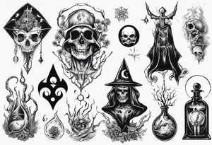 wicth necromancer tattoo idea