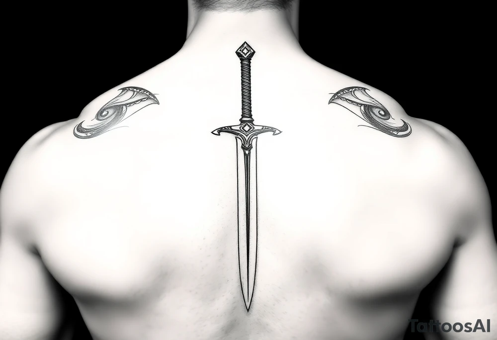 a very powerful Zulfiqar sword underarm tatto tattoo idea