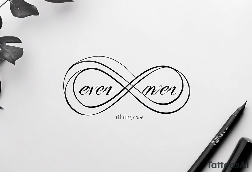 infinity symbol and the words EVEN IF type font tattoo idea infinity symbol and the words EVEN IF type font tattoo idea