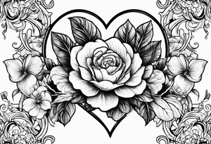 Primrose with heart tattoo idea