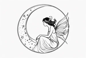 Moon, fairy tattoo idea