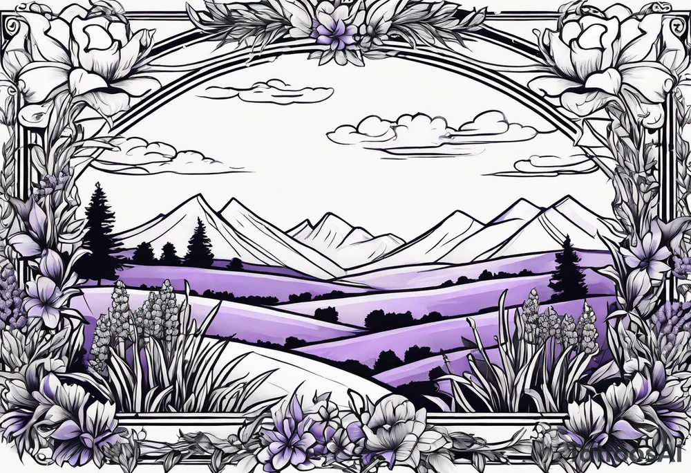 many lavenders in a bundle tattoo idea