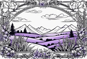 many lavenders in a bundle tattoo idea