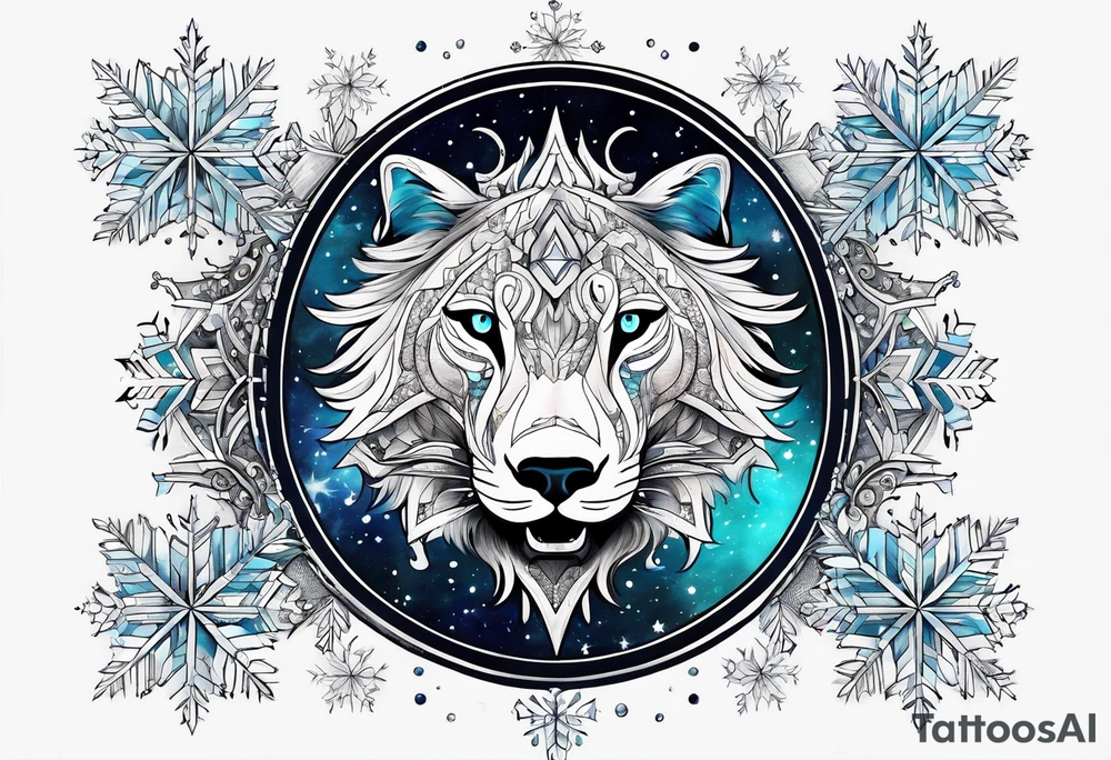 Constellation, animal, snowflake tattoo idea