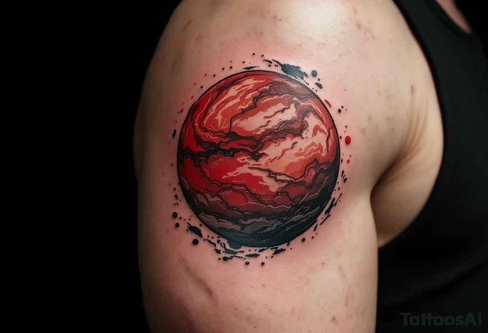 Red planet tattoo idea