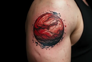 Red planet tattoo idea