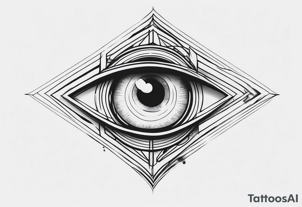 Band tool eye on elbow tattoo idea