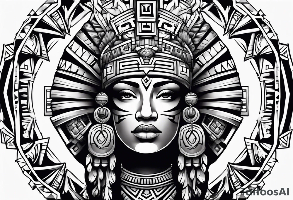 aztec sleeve tattoo idea