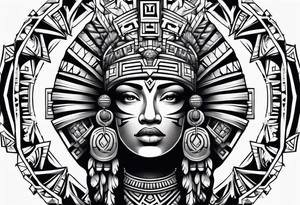 aztec sleeve tattoo idea