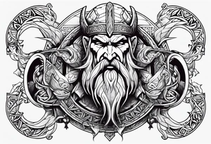 mimir norse mythology for game God Of War tattoo idea