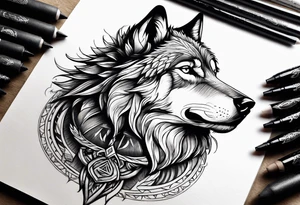 Stoic Wolf tattoo idea