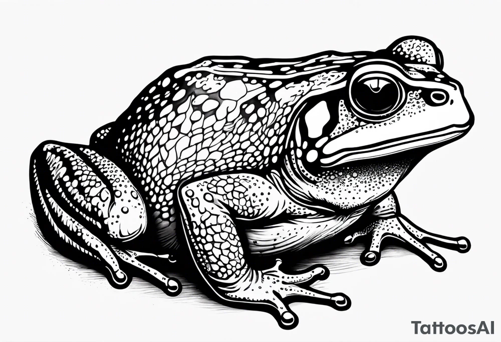 Buff toad tattoo idea