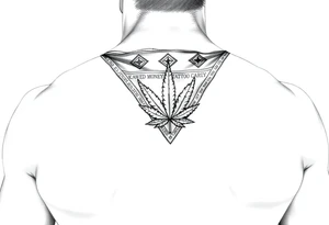 Weed money sign bandana tattoo idea