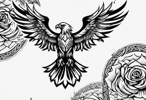 forearm tattoo
tribal eagle wing including a rose tattoo idea