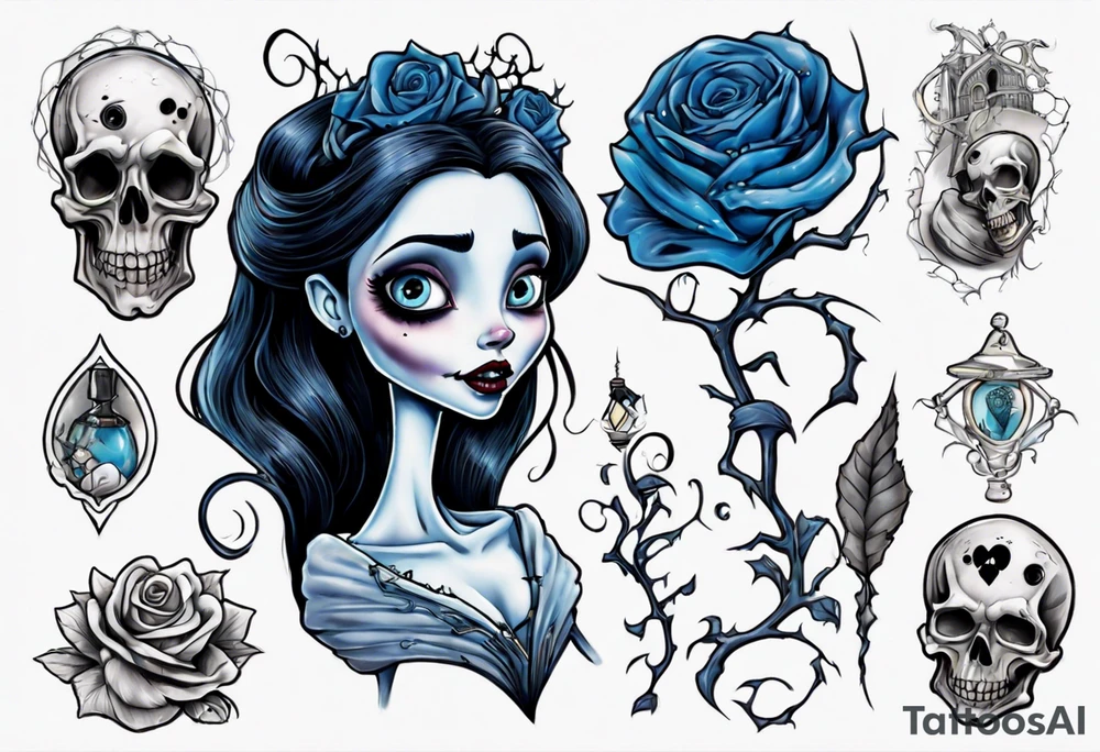 emily from corpse bride tattoo idea