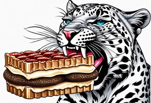 Leopard eating a KitKat tattoo idea