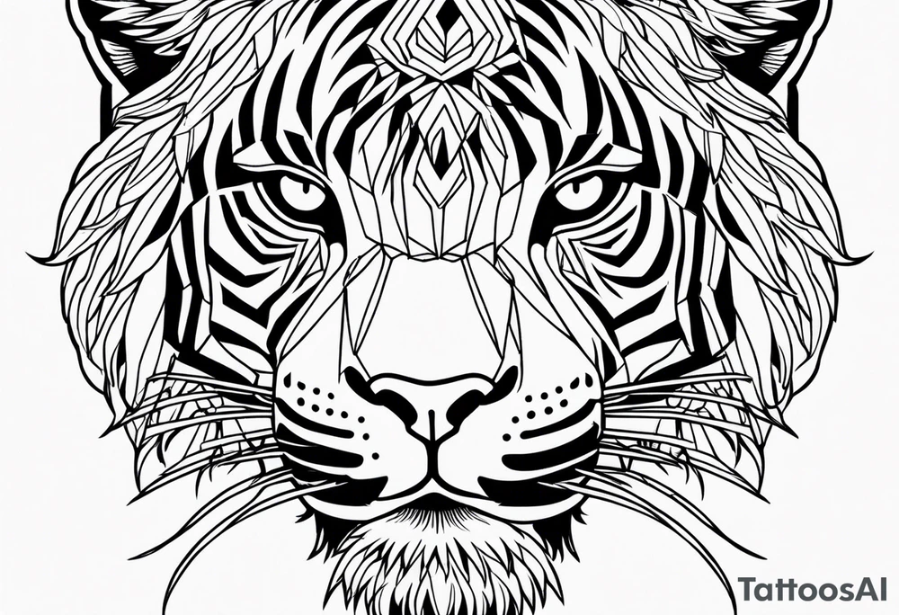 Variety of tigers faces flash sheet tattoo idea