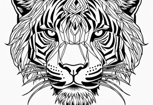 Variety of tigers faces flash sheet tattoo idea