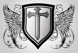 Valhalla shield sword tattoo idea