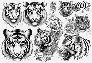Tiger forearm sleeve tattoo idea