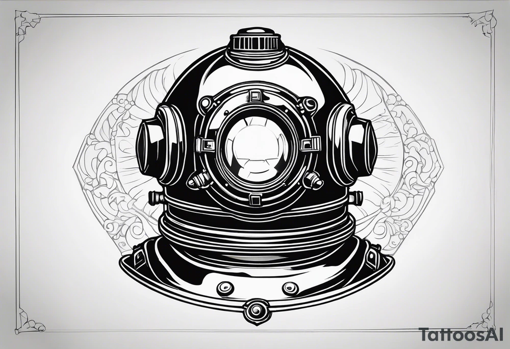 mark v diving helmet tattoo idea