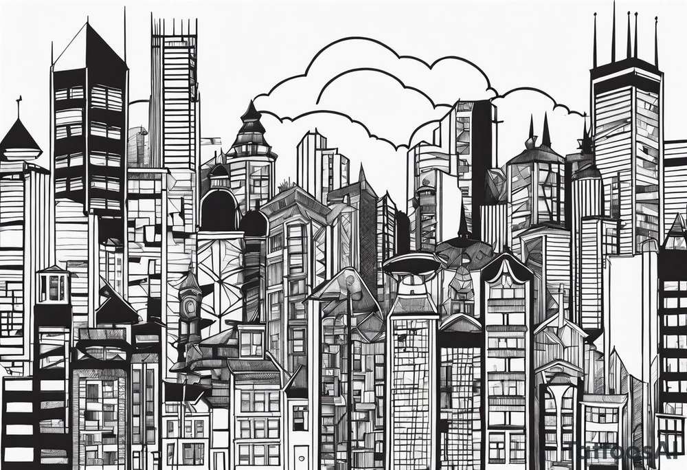 city tattoo idea